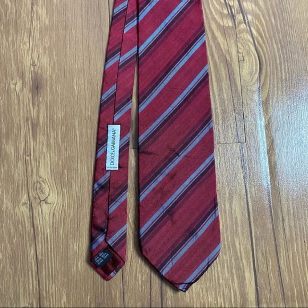 Dolce & Gabbana Striped Necktie 100% Silk - Picture 2 of 7